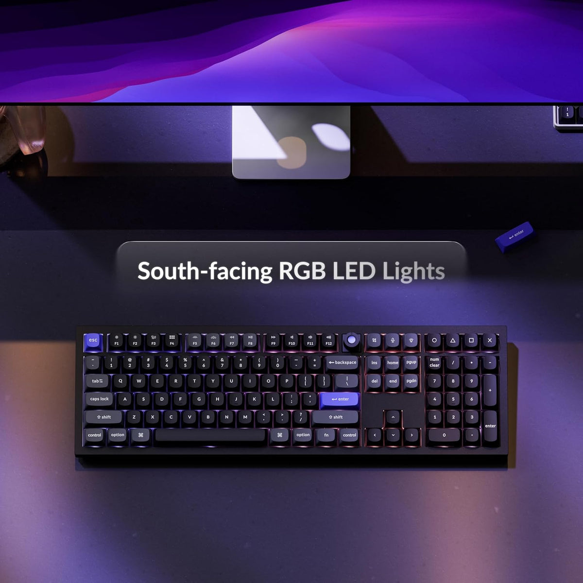 Keychron Q6 HE 8K Full-Size Wired Hall Effect Keyboard, Aluminum Black