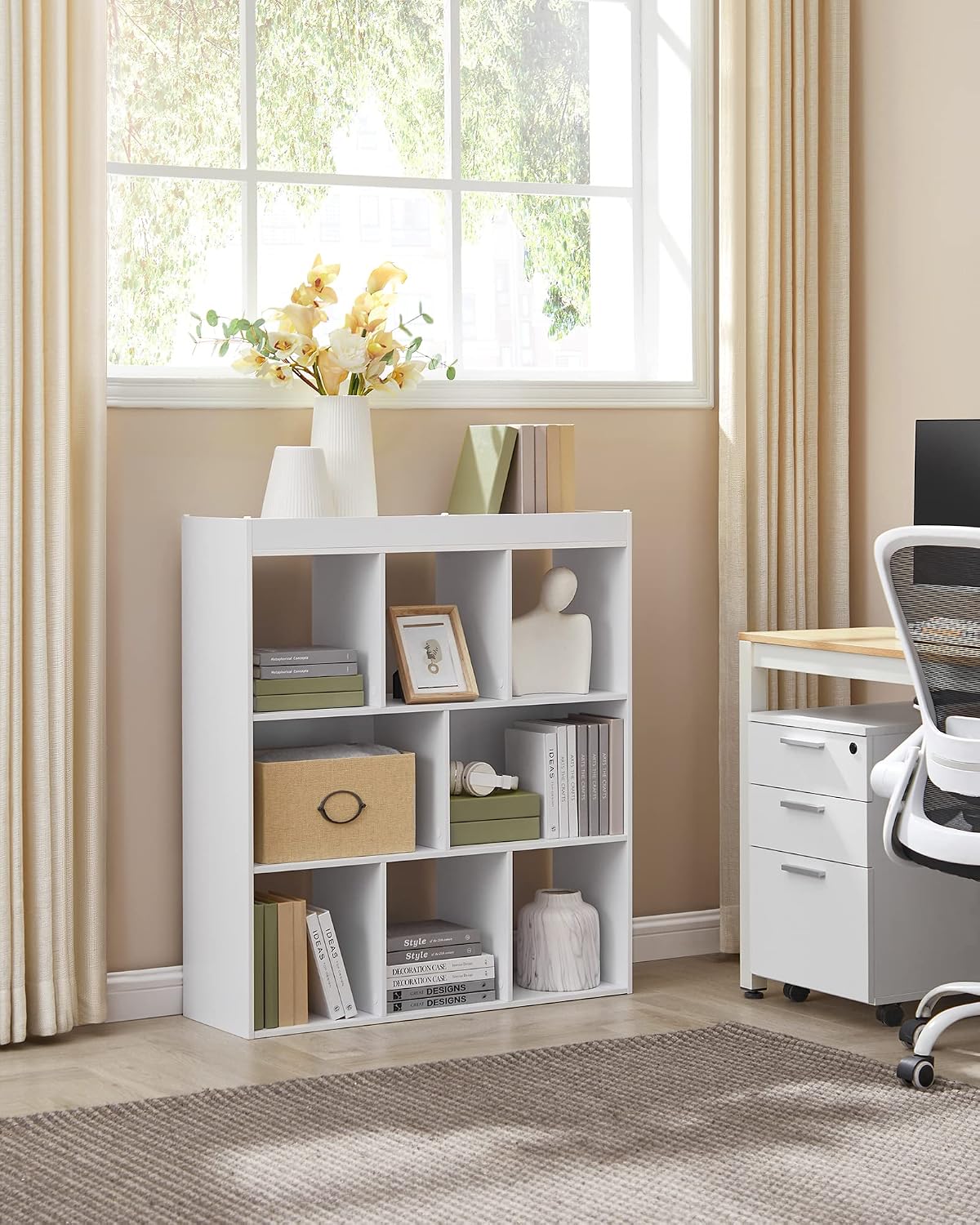 VASAGLE Bookshelf, 8 Cubes Storage Organizer, 35.4 x 11 x 39.4 Inches