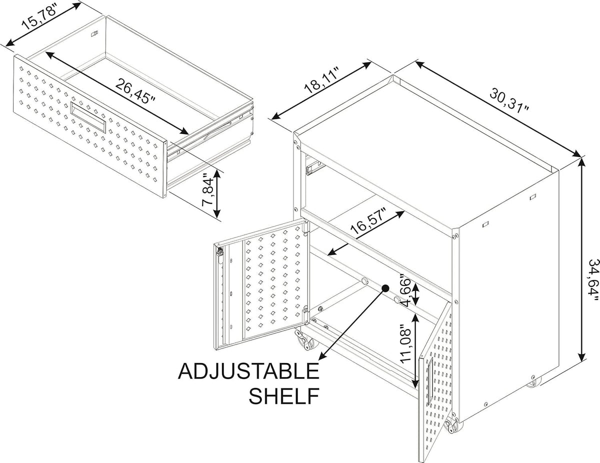 Manhattan Comfort Fortress Storage Units, White