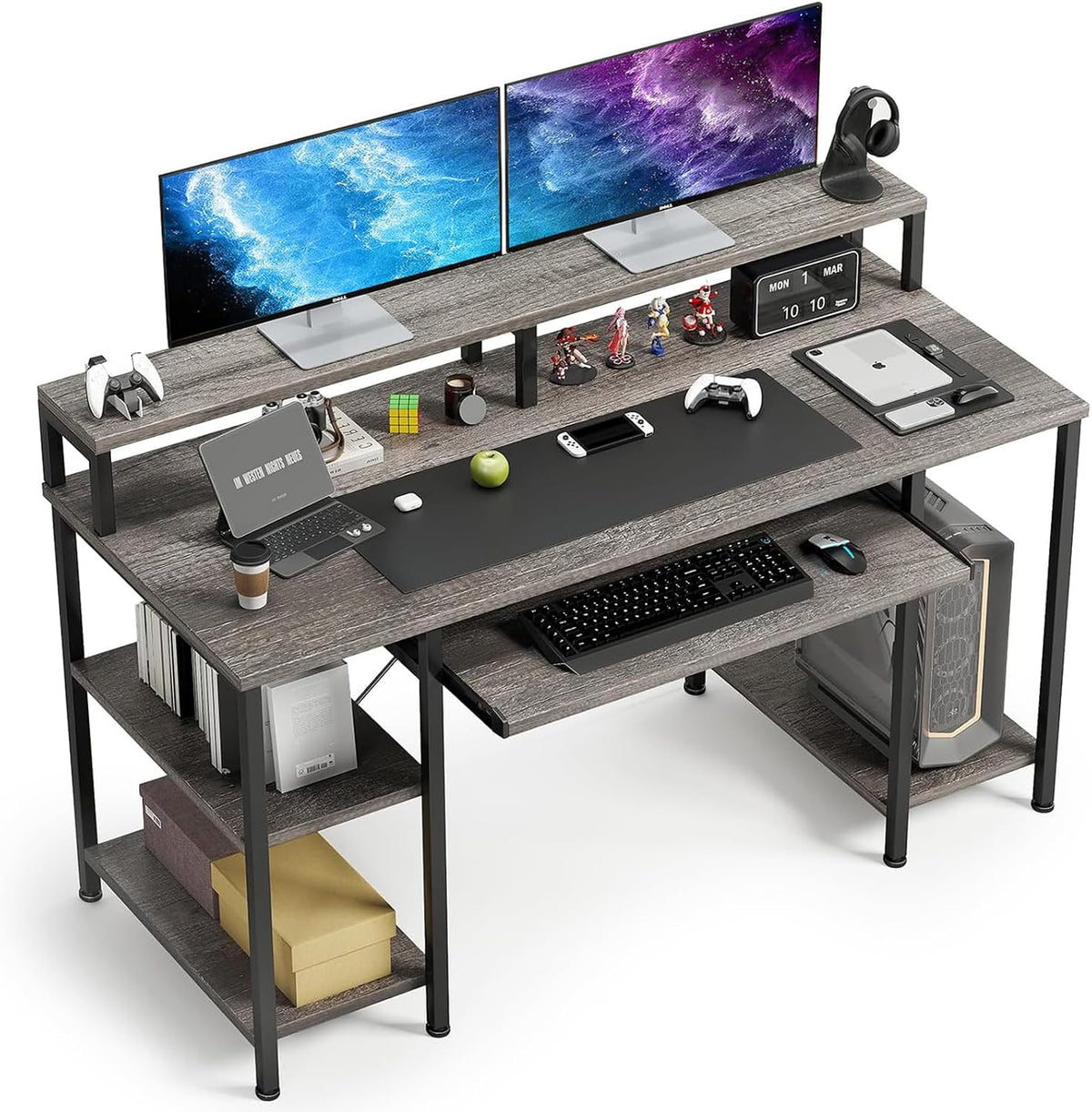 VERMESS Computer Desk- 48 Inch Home Office Desk with Keyboard Tray, 47" ...
