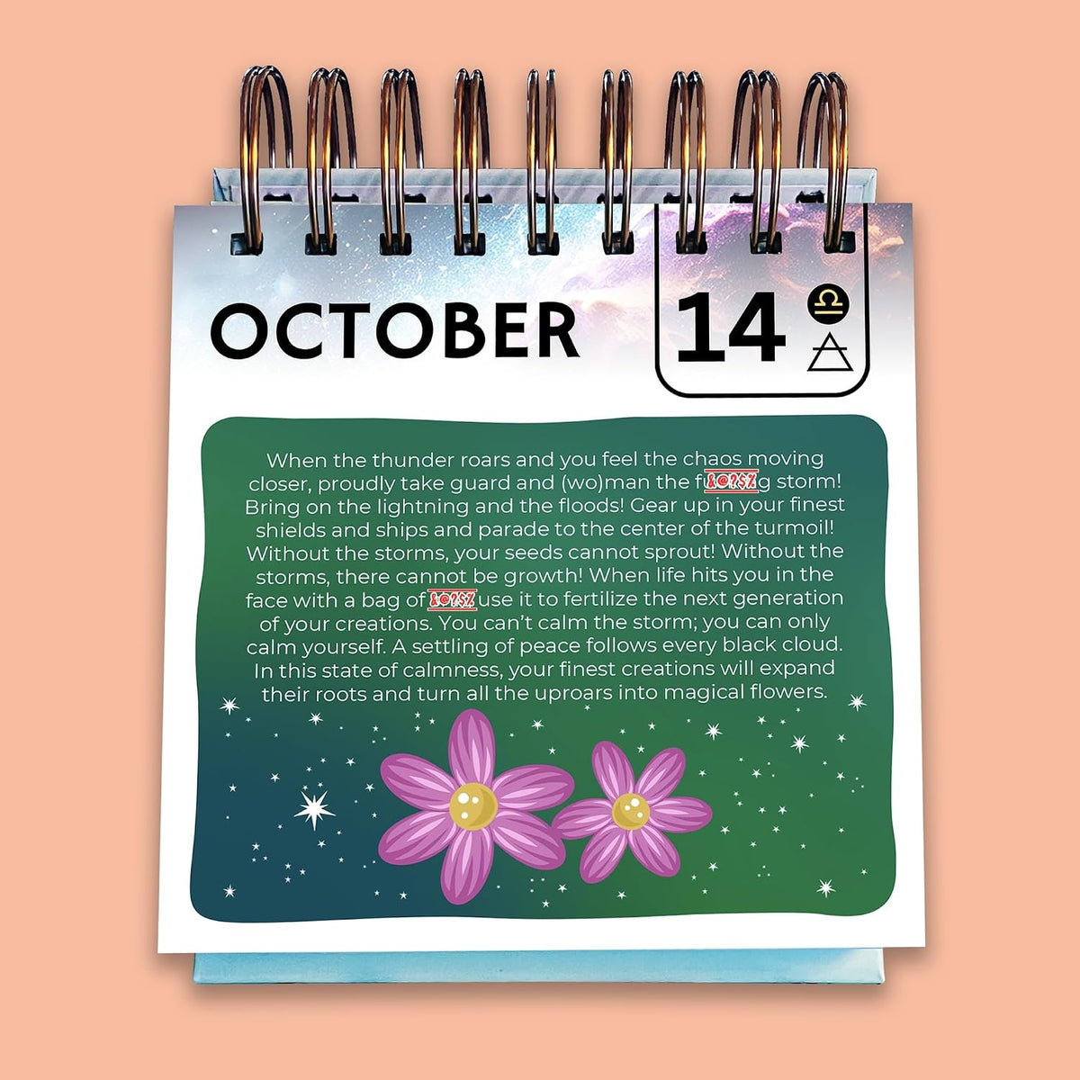 Sweet-A** Affirmations® Perpetual Desk Flip Calendar for 2025 and Beyond, 365...
