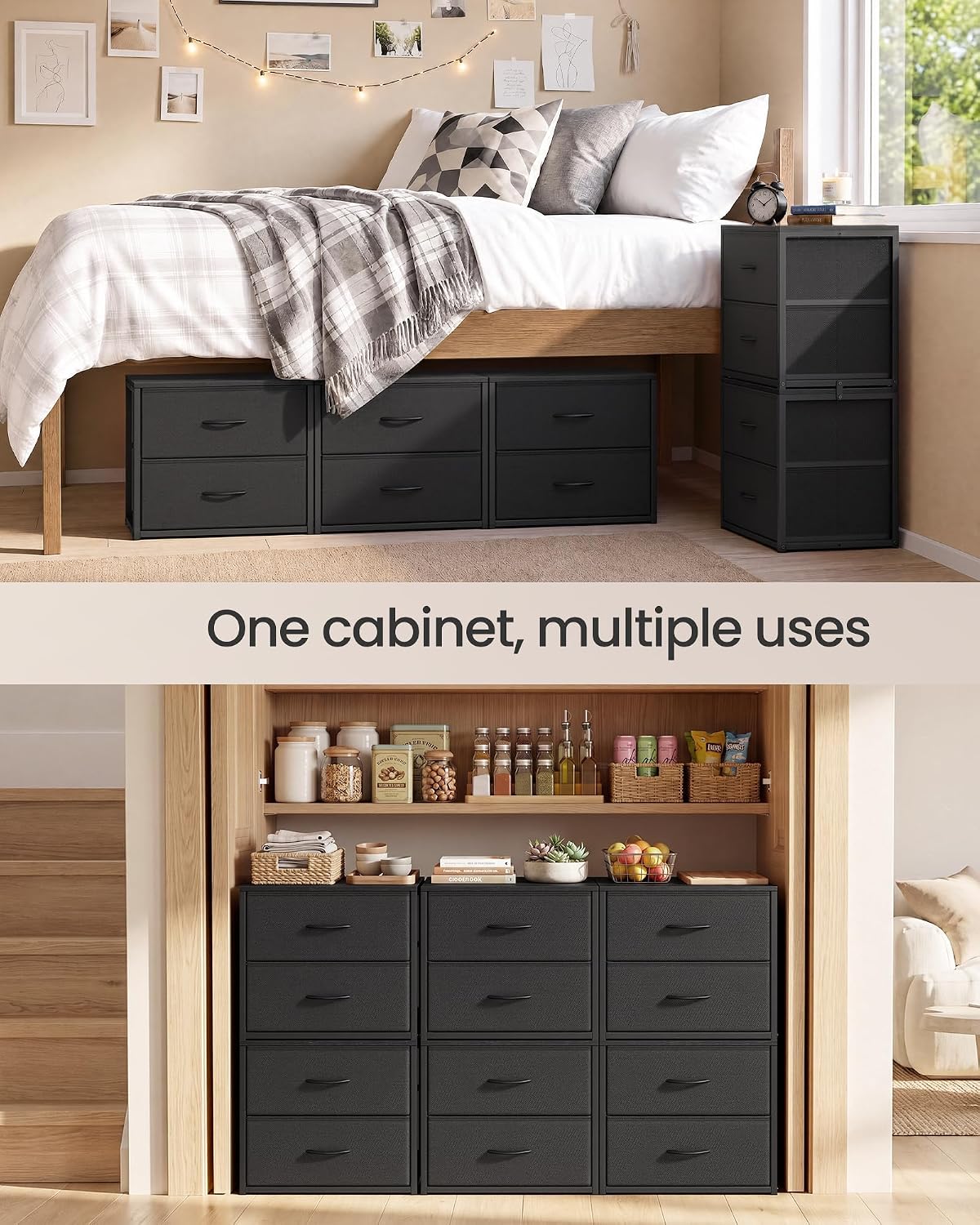 SONGMICS Closet Organizers and Storage, Stackable Storage Drawers