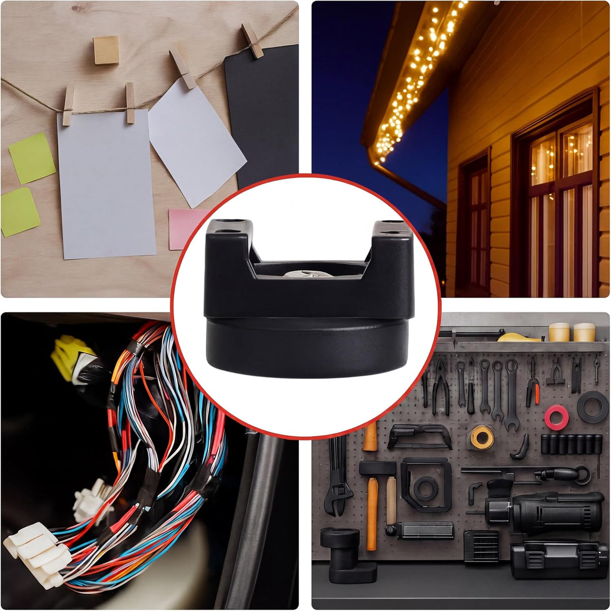 Yookeer 15 Pcs Magnetic Zip Tie Mount Cable Clips Black, 22 mm