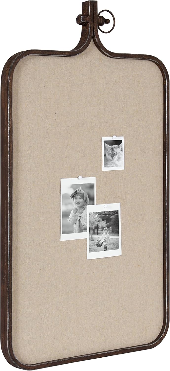 Kate and Laurel Yitro Modern Farmhouse Metal Rectangle Decorative Pinboard, 2...