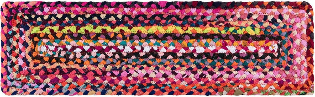 Unique Loom Braided Chindi Collection Area Rug - Layer (8' x 11' Rect...
