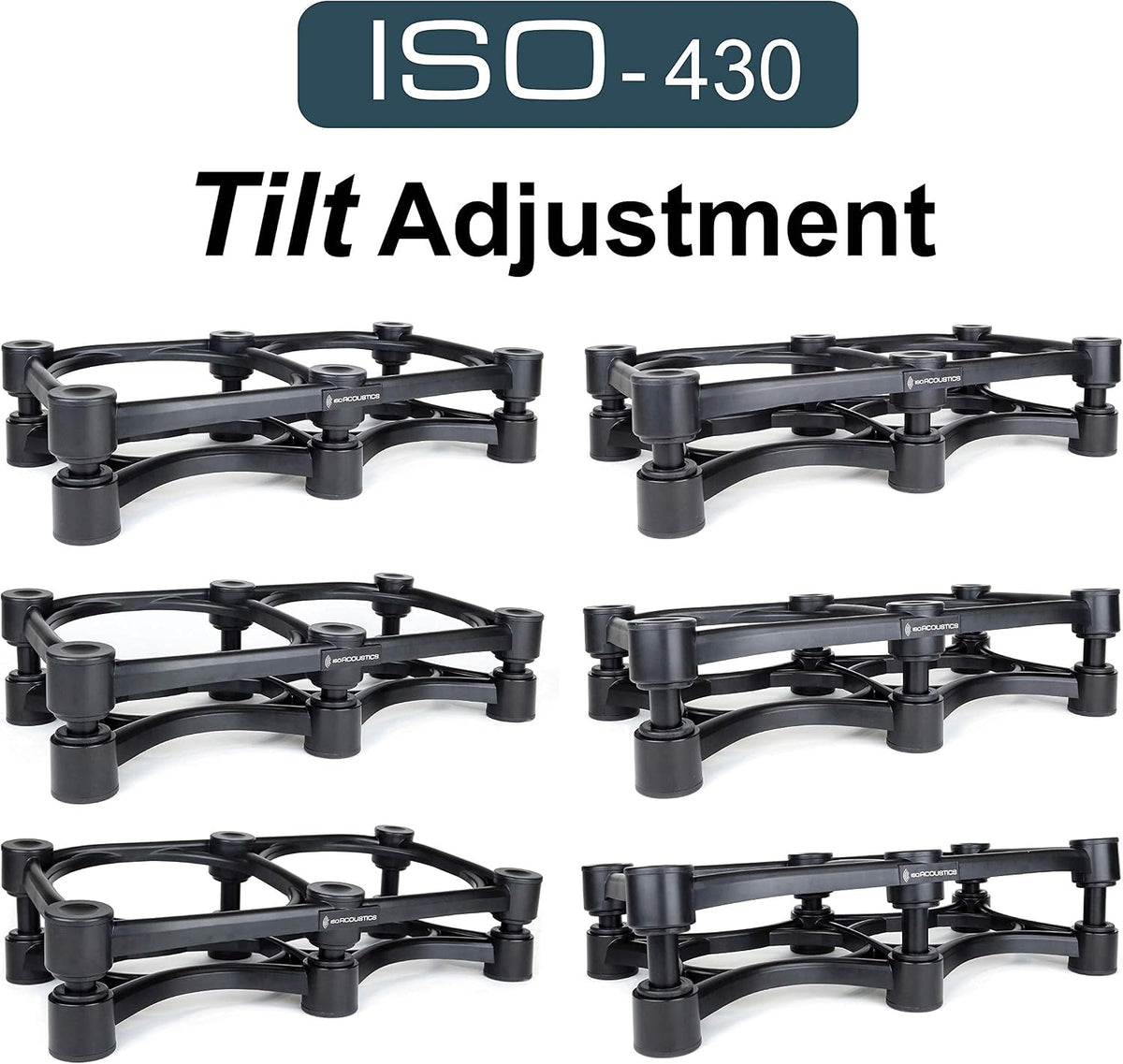 IsoAcoustics Iso-Stand Series Speaker Isolation Stands with Tilt Adjustment: ...