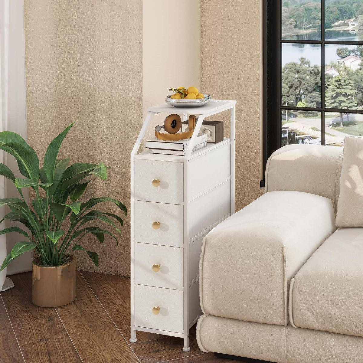 Tohomeor Narrow Dresser Tall Skinny Storage Tower Vertical Slim Chest of Draw...