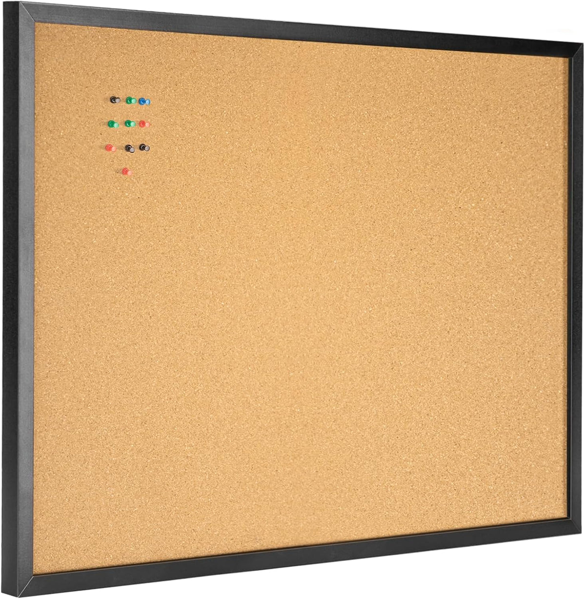 OWLKELA Cork Board, 24" x 36", Black Framed