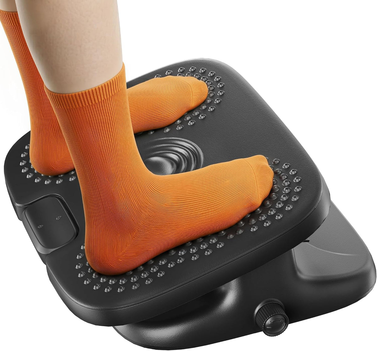 PEGZONE Foot Rest Under Desk with Massage, Ergonomic Stepless Adjustable