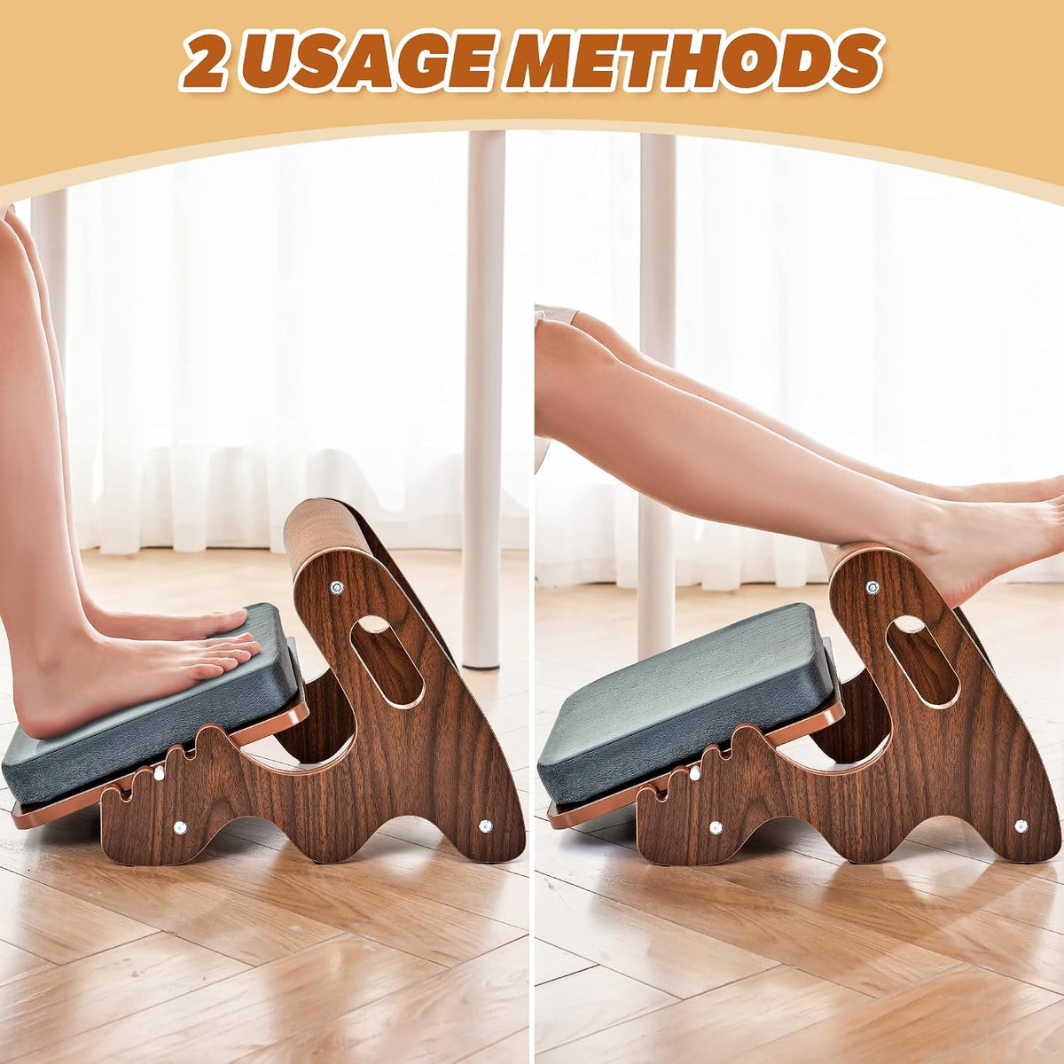 Spacocld Foot Rest for Under Desk at Work- Adjustable Rocking Foot Stool with...