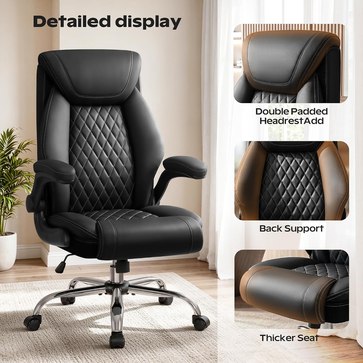 Office Chair, Ergonomic High Back Home Office Desk Chair, Big and Tall Breath...