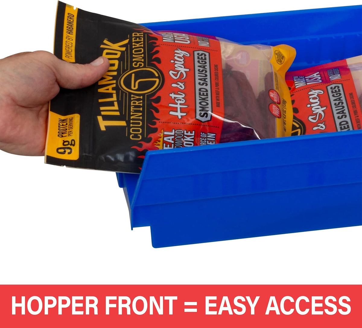 Akro-Mils 30150 Heavy Duty Plastic Shelf Bins, 12"x 8"x 4", Gr...