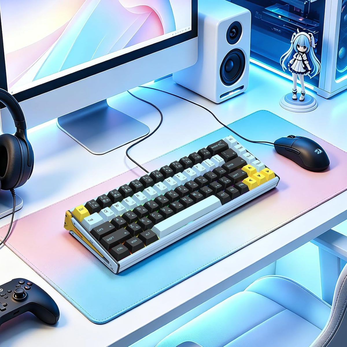 Redragon K769 Wired RGB Aluminum Hall-Effect Rapid Trigger Gaming Keyboard