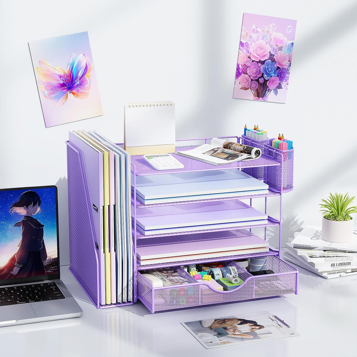 gianotter 5-Tier Desk Organizer with Drawers and File Holders