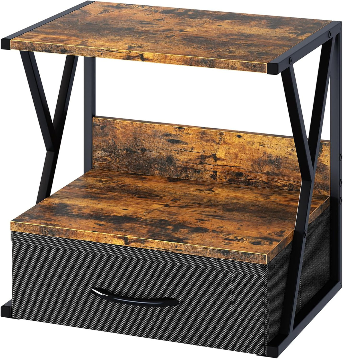 aboxoo Printer Stand for Desk with Storage Drawer, 2 Tier Desktop Or UnderDes...