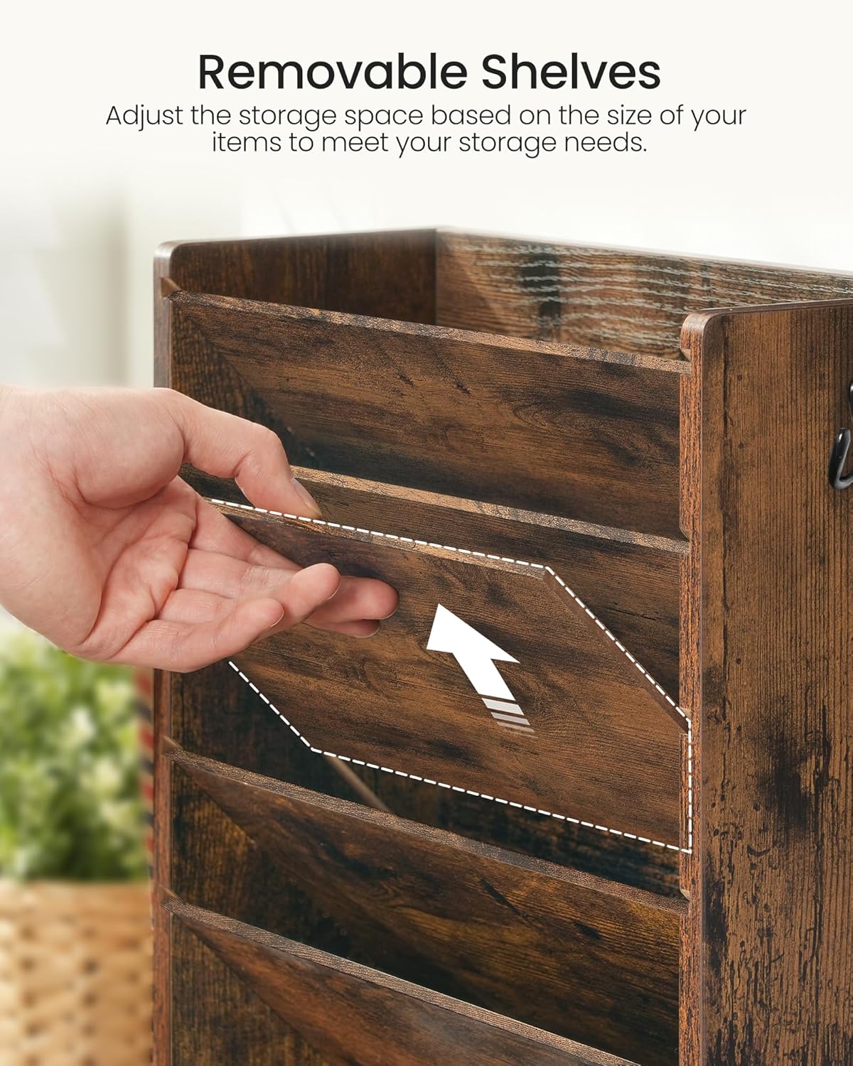 CHOEZON Wall File Organizer, 6-Tier Vertical Mount Hanging Holder with 2 Side...