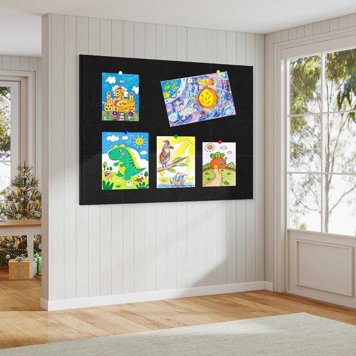 Large Cork Board for Walls 48"x36" |Cork Board Alternative| 12 Pack...