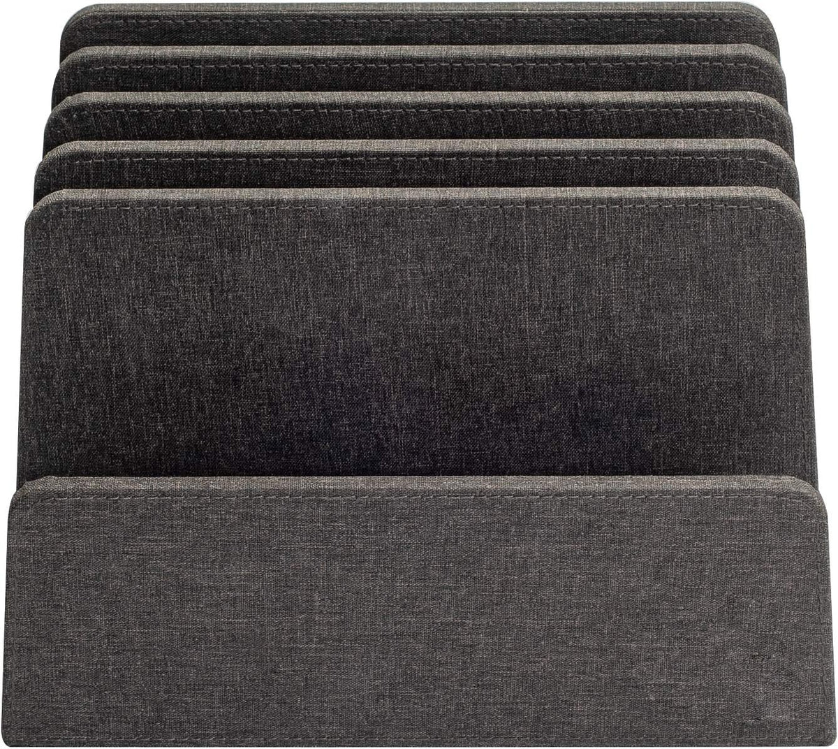 MobileVision Executive Dark Gray Desktop File Folder Organizer and Paper Tray...