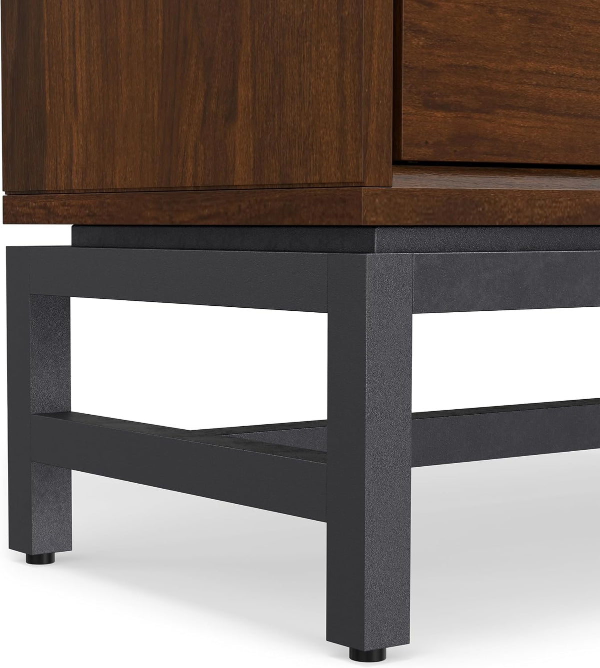SIMPLIHOME Banting 66" Tall Walnut Veneer 4-Shelf Bookcase