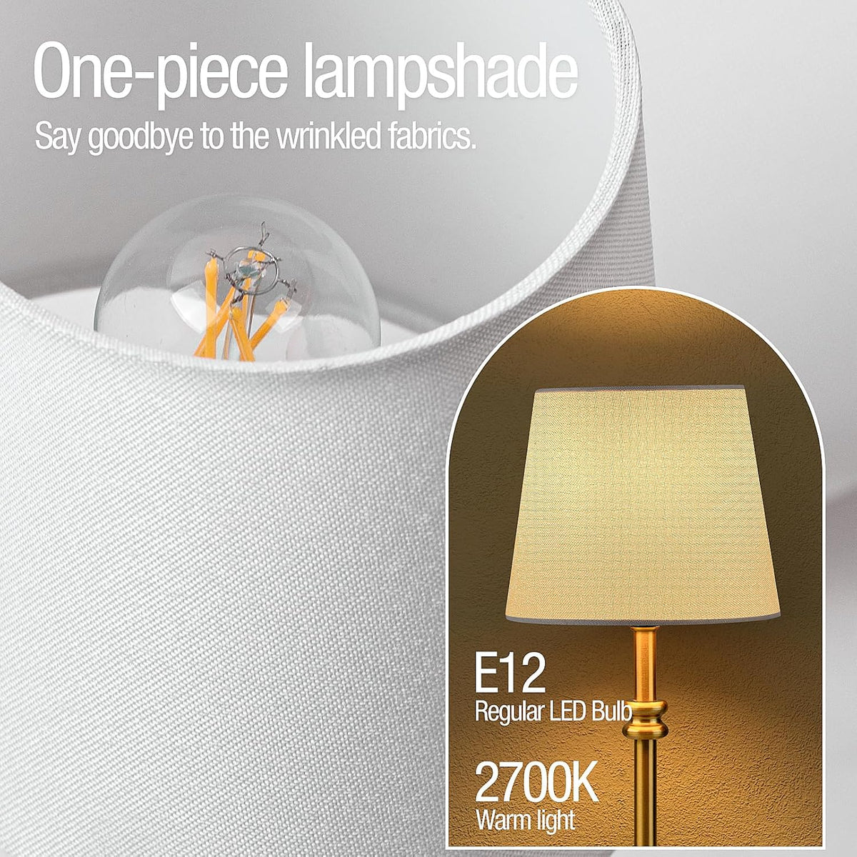 ONEWISH Cordless Lamp-Battery Operated Table lamp, 4000mAh Rechargeable, Step...
