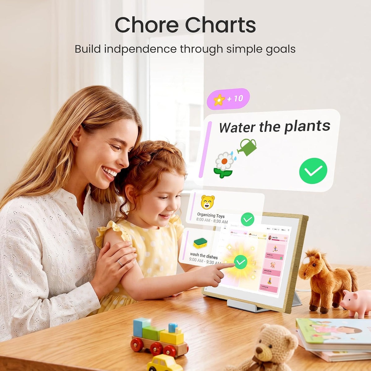 Dragon Touch 10.1 inch Digital Calendar Chore Chart – Digital Picture Frame, ...