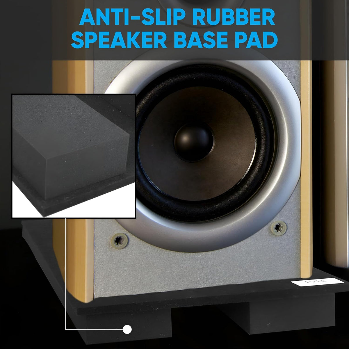 Pyle Sound Dampening Speaker Riser Foam - Audio Acoustic Noise Isolation Plat...