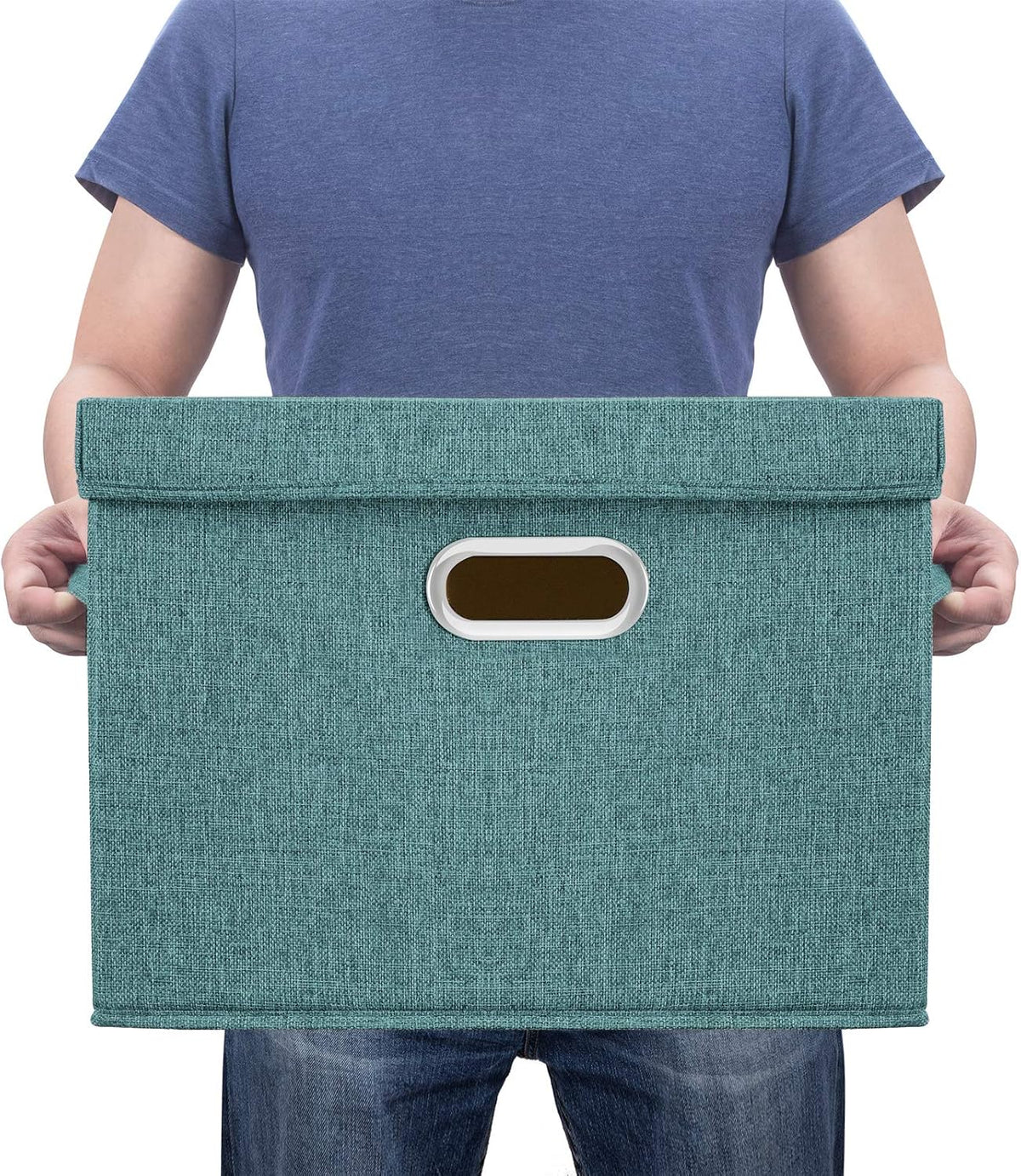 TYEERS Large Storage Bins with Lids, Collapsible, Washable, Fabric Storage Bo...