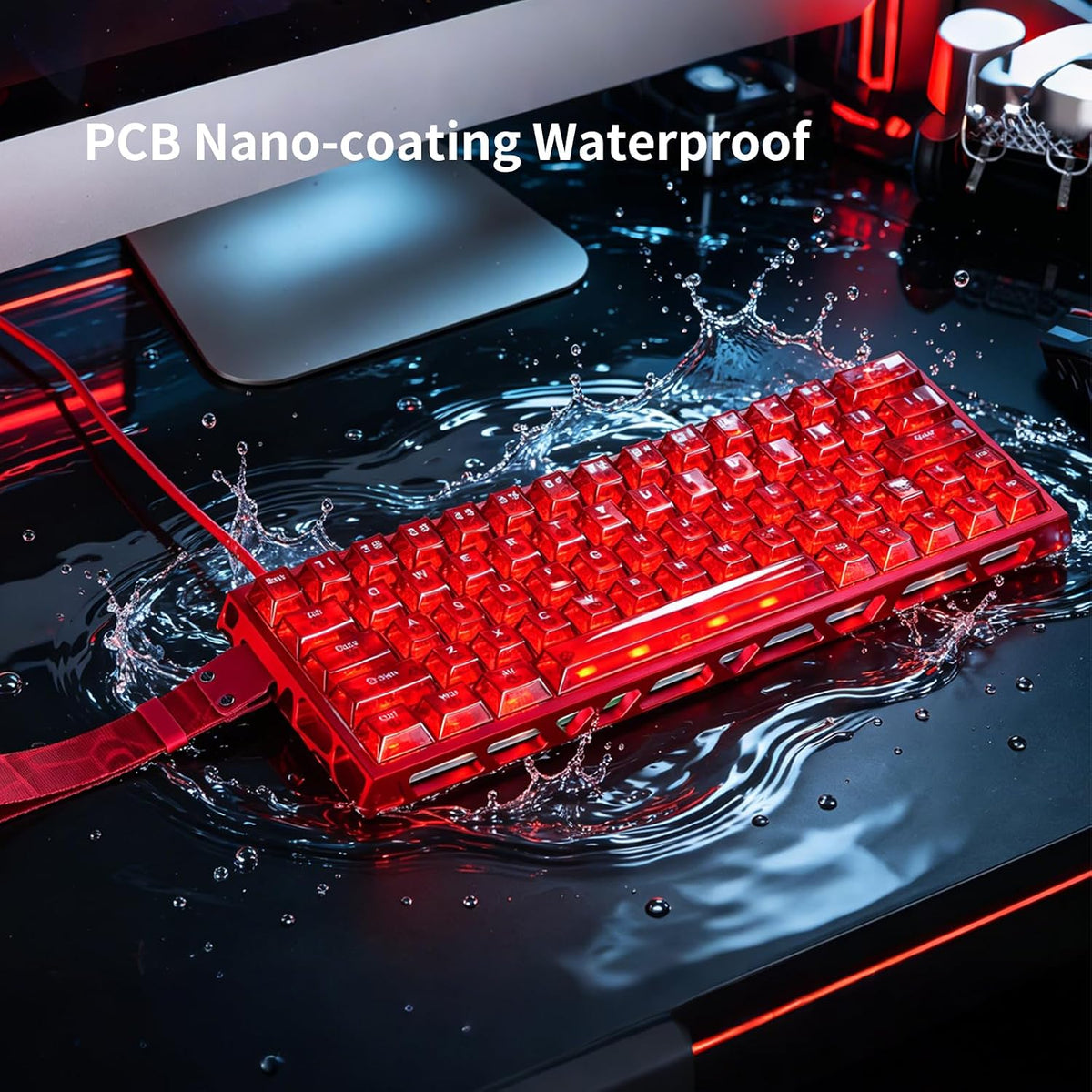 IROK MG63 64 Keys Wired Magnetic Switch Keyboard, 512KHZ All Keys Scan Rate, ...