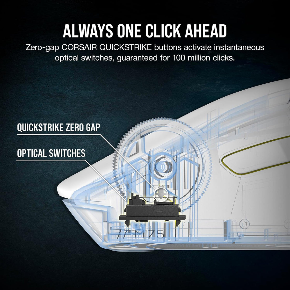 Corsair M75 Wireless RGB Lightweight FPS Gaming Mouse – 26,000 DPI – Swappabl...