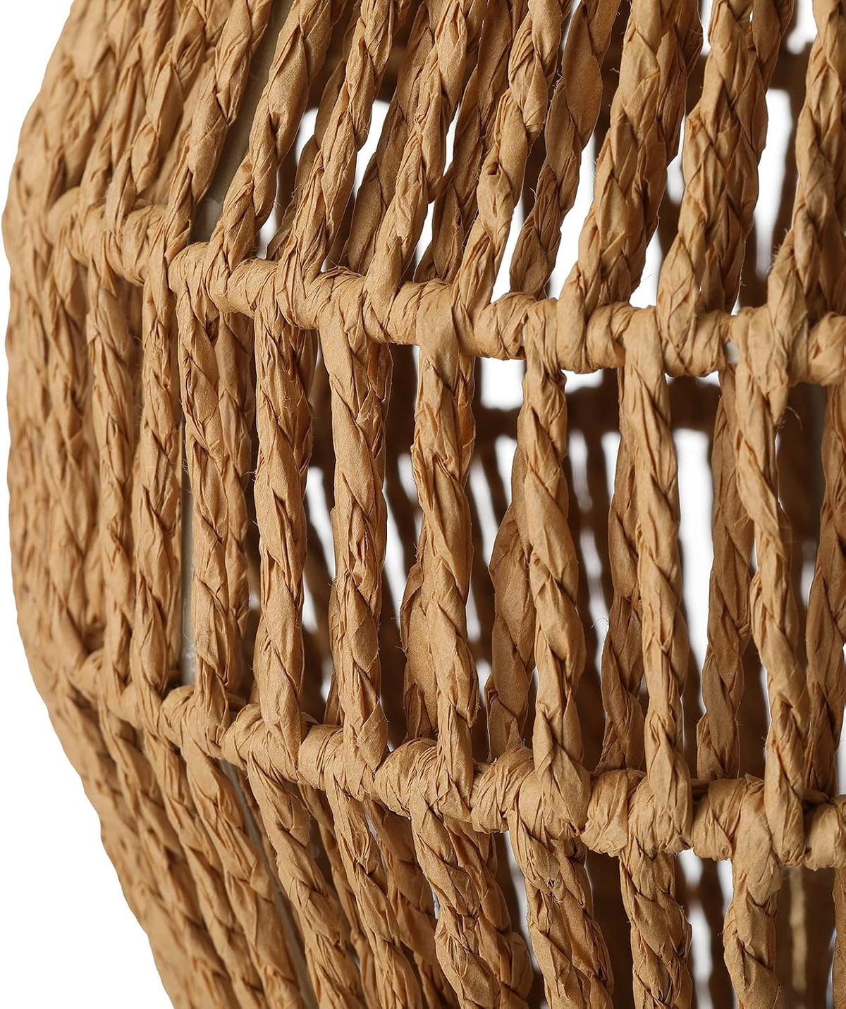 Boho Table Lamps for Bedroom & Living Room - Small Natural Woven Basket L...