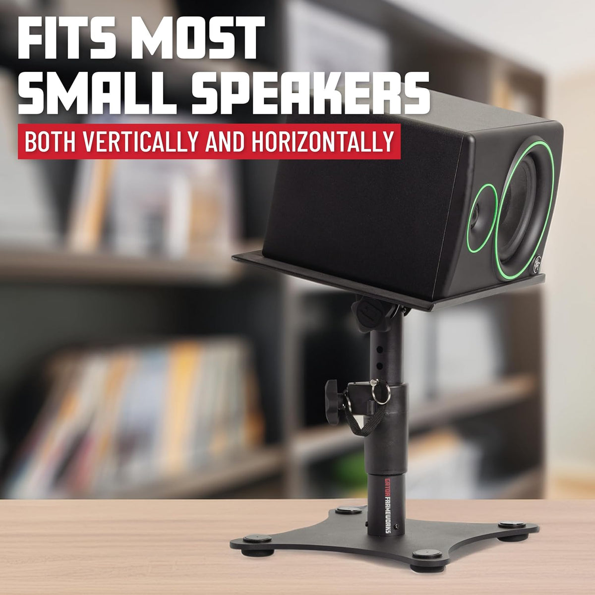 Gator Frameworks Desktop Studio Monitor and Speaker Stands with EVA Foam Padd...