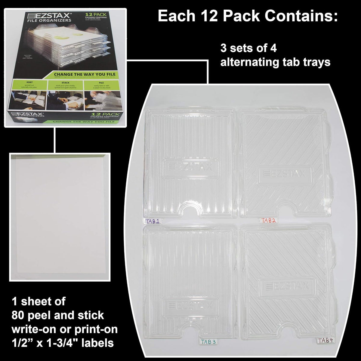 File Organizers - Letter Size, Stackable Trays for Desk - for Office Files, M...