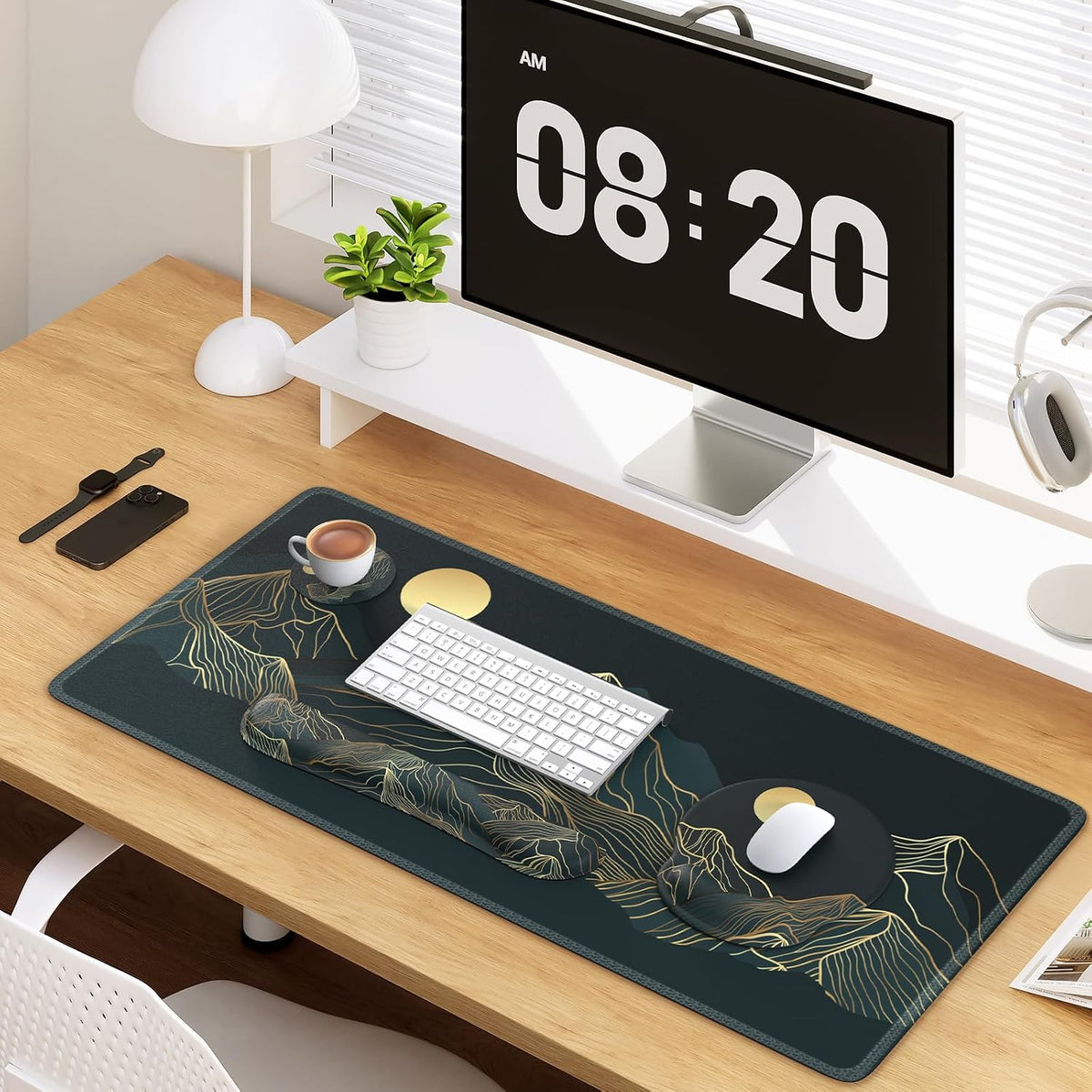 iCasso Large Mouse Pad, 4in1 XXL Mousepad + Keyboard Wrist Rest+Mouse Wrist R...