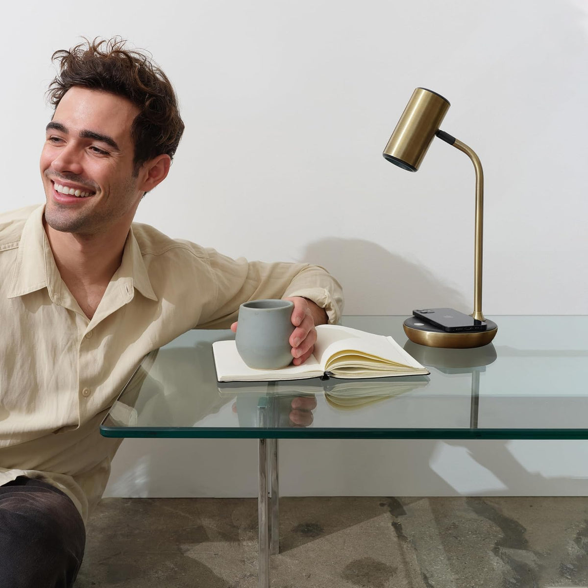 Brightech Ezra Office Desk Lamp – Wireless Charging Pad and Color Temperature...