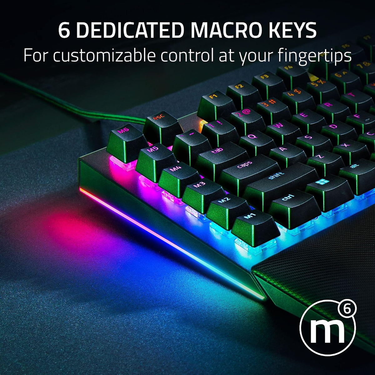 Razer BlackWidow V4 Mechanical Gaming Keyboard, Yellow Linear Switches