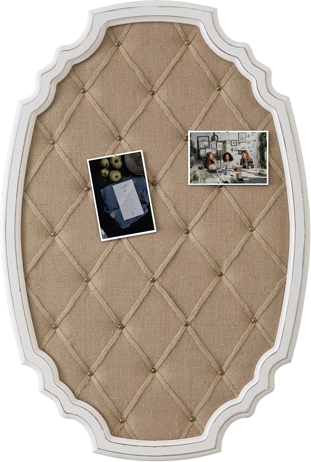 SOFE Large Fabric Bulletin Board with Ribbon, 35 × 24 Inches