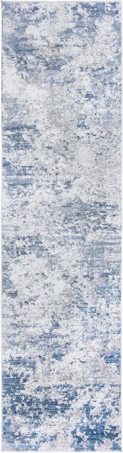 SAFAVIEH Amelia Runner Rug 2'2"x12', Modern Grey & Blue ALA705F