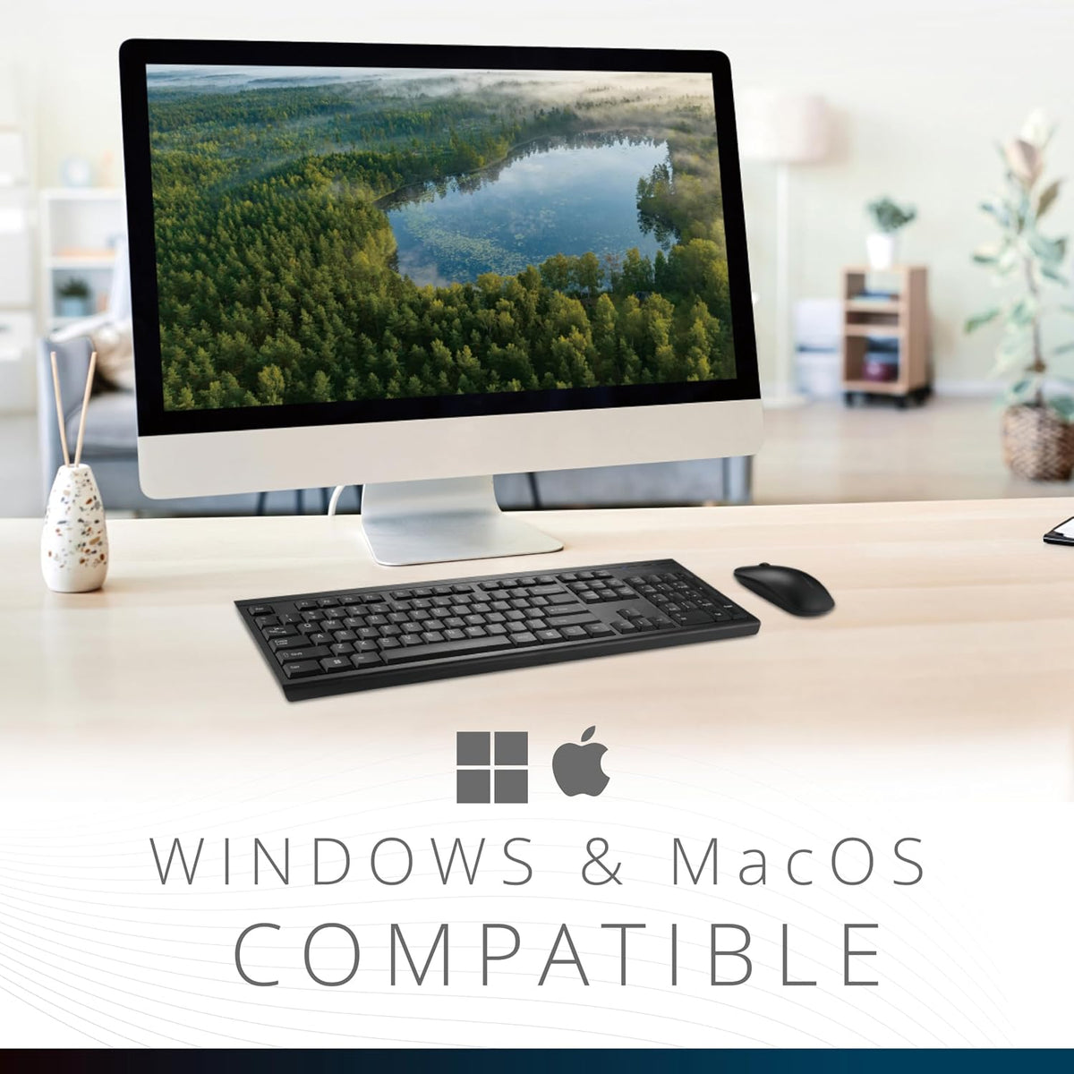 Kensington KM150 EQ Wireless Desktop Set, Wireless Keyboard & Mouse (K755...
