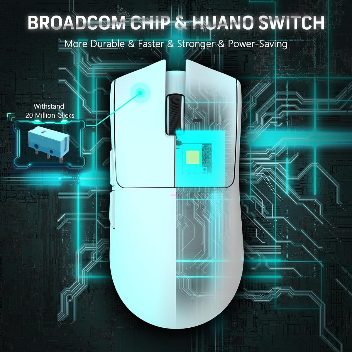 ATTACK SHARK X11 59g Lightweight Wireless Gaming Mouse,RGB Magnetic Charging ...