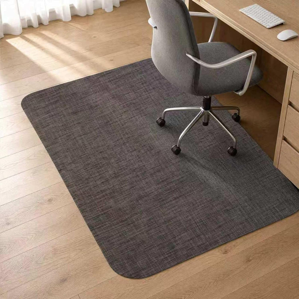 Office Chair mat for Hardwood Floor, Black, 48"x36"