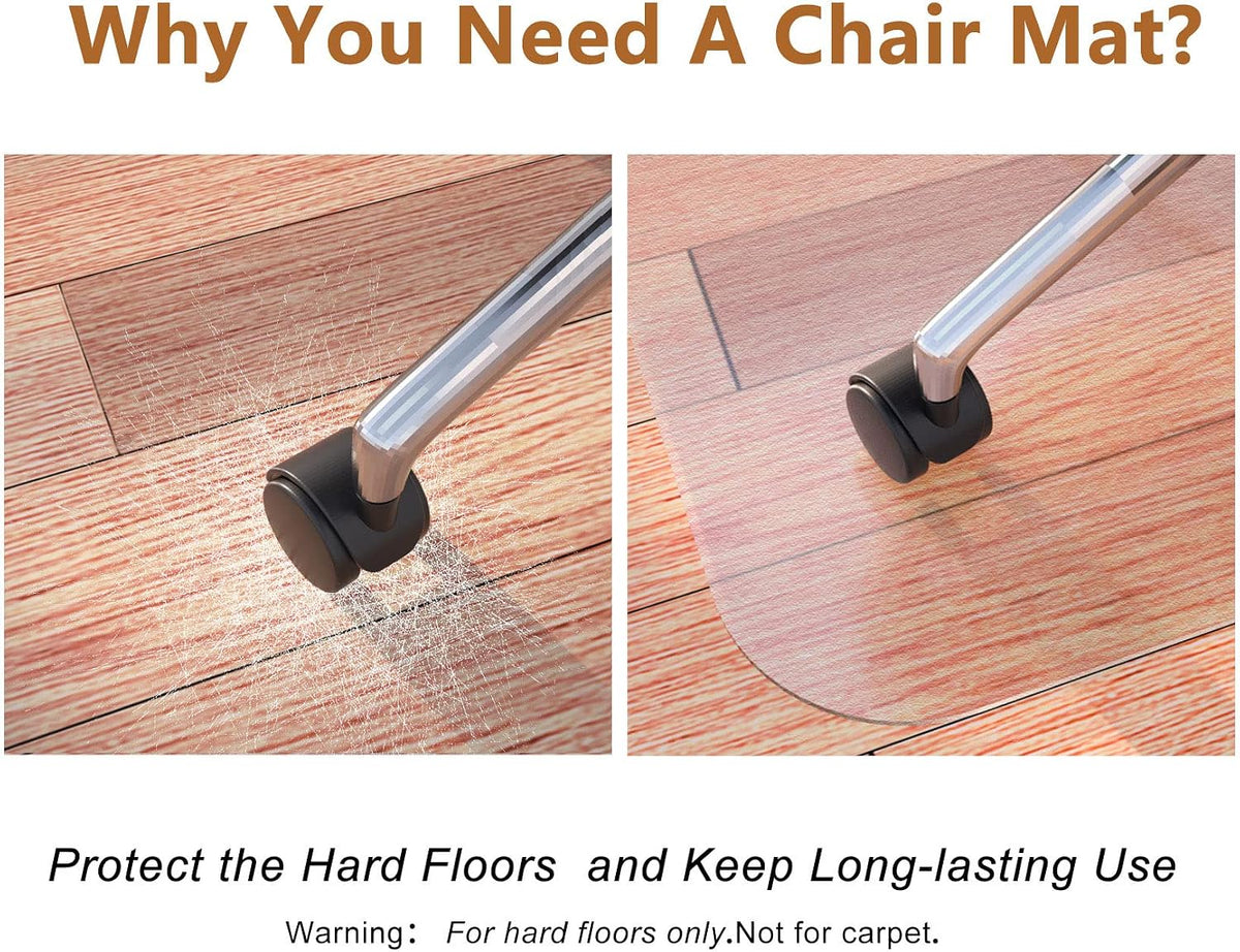 Naturehydro Office Chair Mat for Hardwood Floor - 48" x 48" Easy Gl...