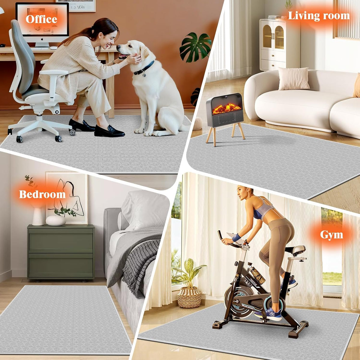 KMAT Office Chair Mat, 46x60in Heavy Duty Hardwood/Tile Floor Protector, Comp...