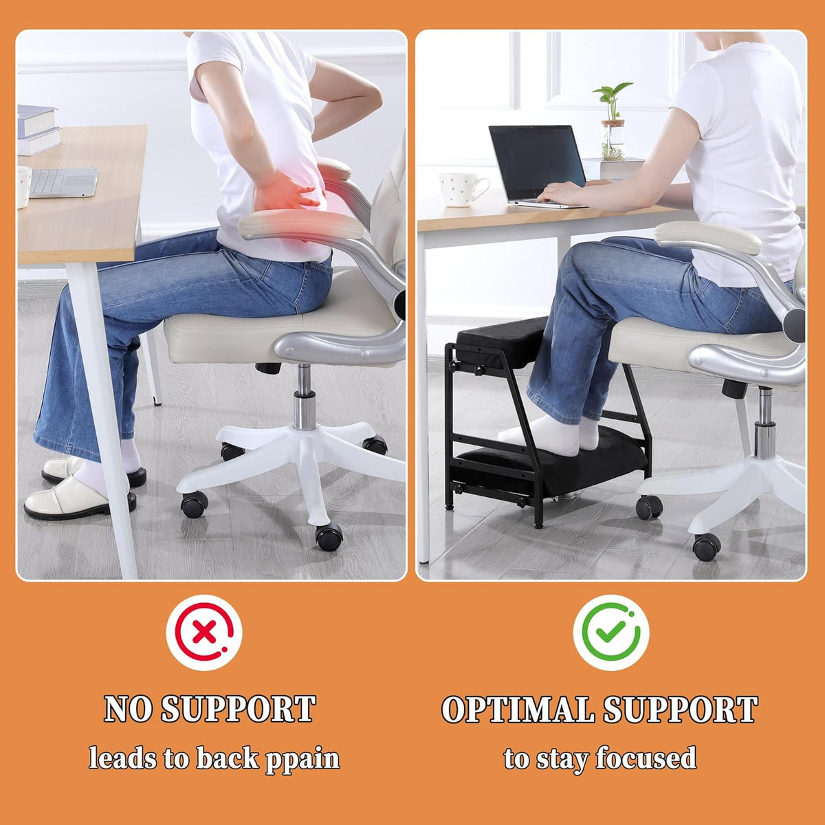 BALAPET Adjustable Double Step Footrest, High-Density Foam with Sturdy Iron F...