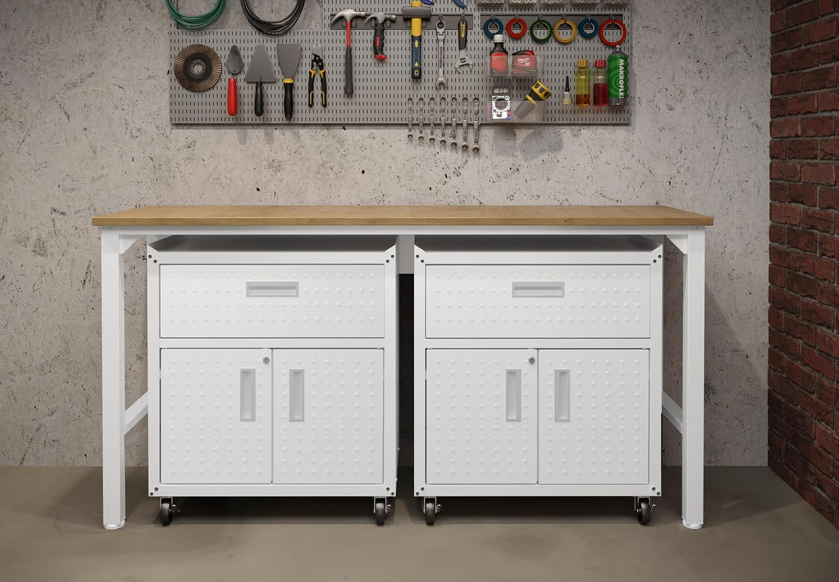 Manhattan Comfort Fortress Storage Units, White
