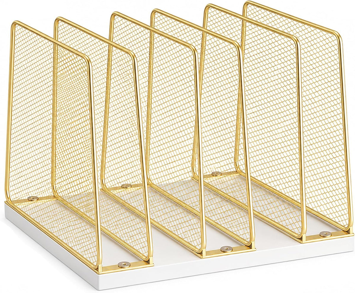 OPNICE Desk File Organizer, Mail Organizer, Large, Gold