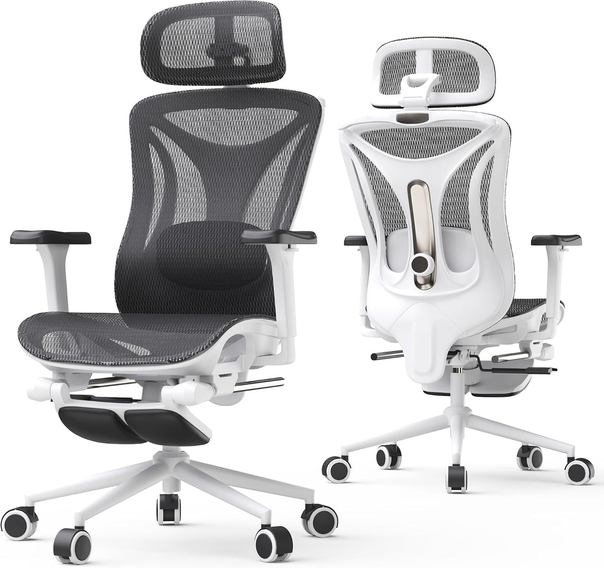 CYKOV Ergonomic Office Chair with Footrest - Adjustable Lumbar Support & ...