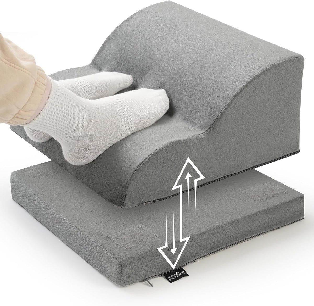 Foot Rest Under Desk for Office, Ergonomic Adjustable Footrest with Washable ...