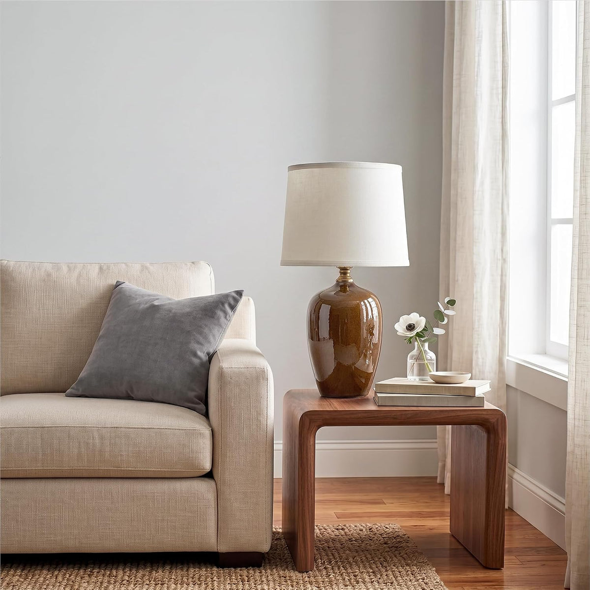 Dawnwake 19.1" Ceramic Table Lamps Set of 2 for Bedroom Living Room,Coffee