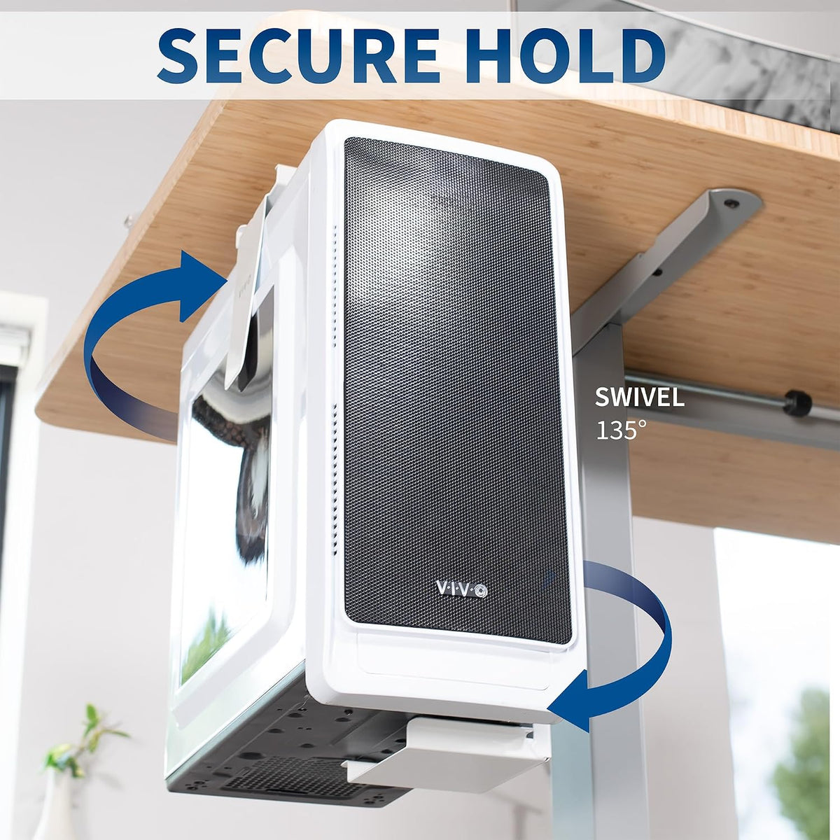 VIVO Under Desk and Wall Office PC Mount w/ Swivel