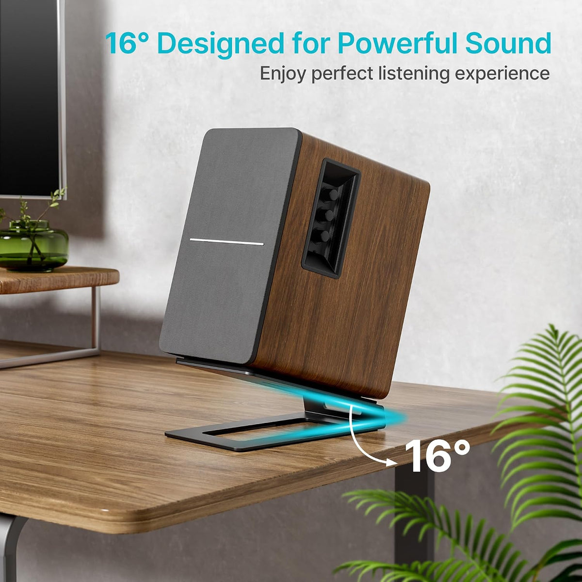 Desk Speaker Stands for Most Bookshelf Speakers, 22 lbs Capacity, 1 Pair